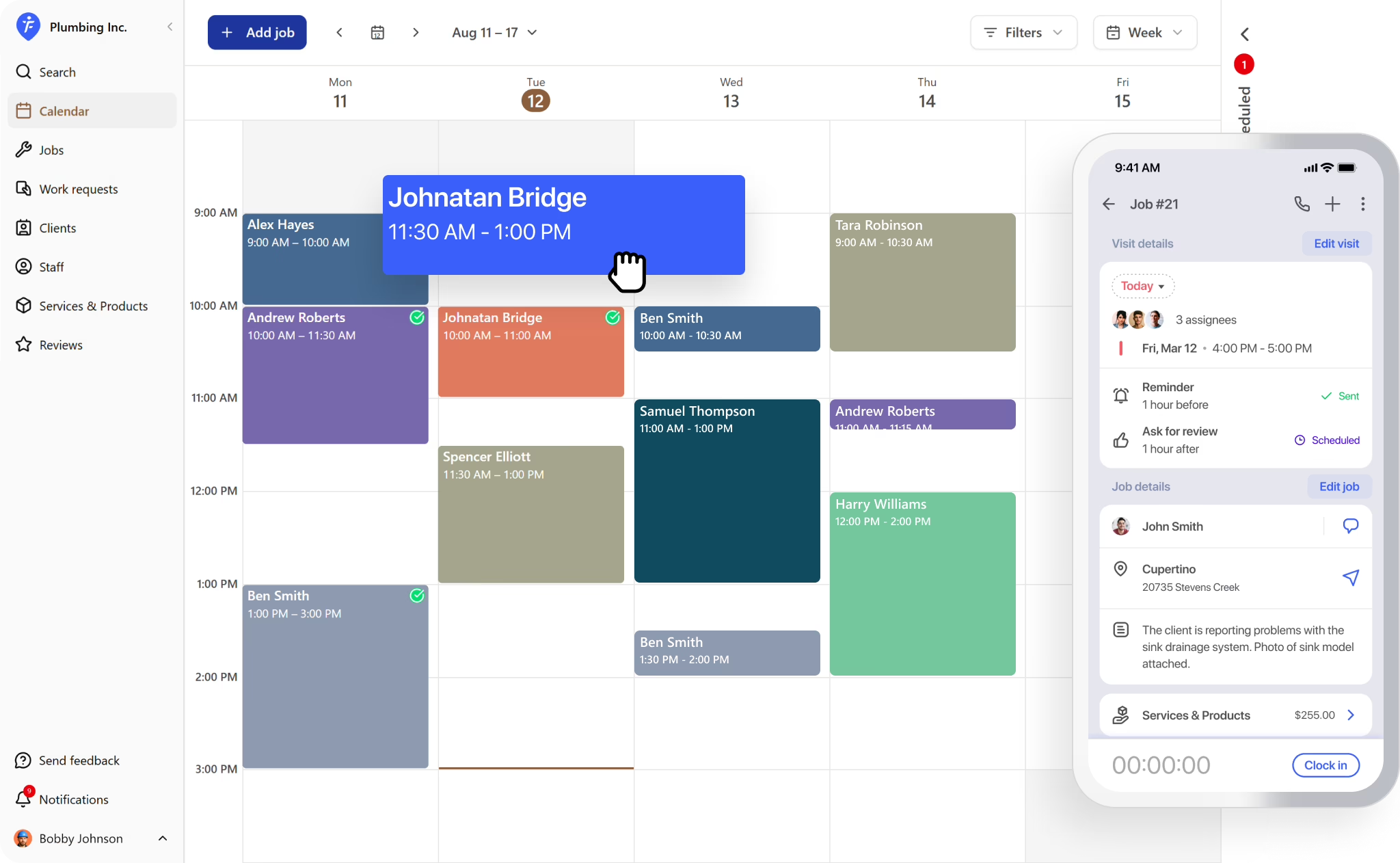Free job scheduling for home service pros