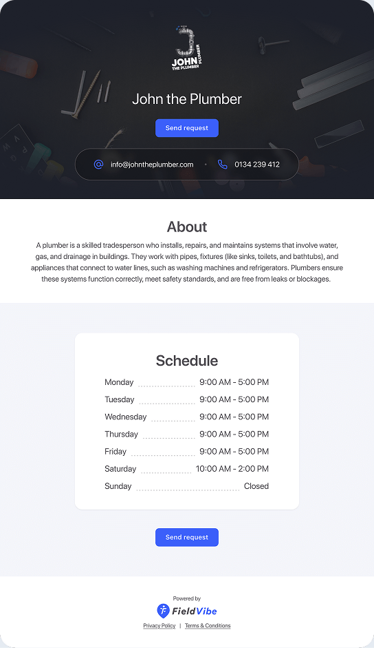 Enable your work request page