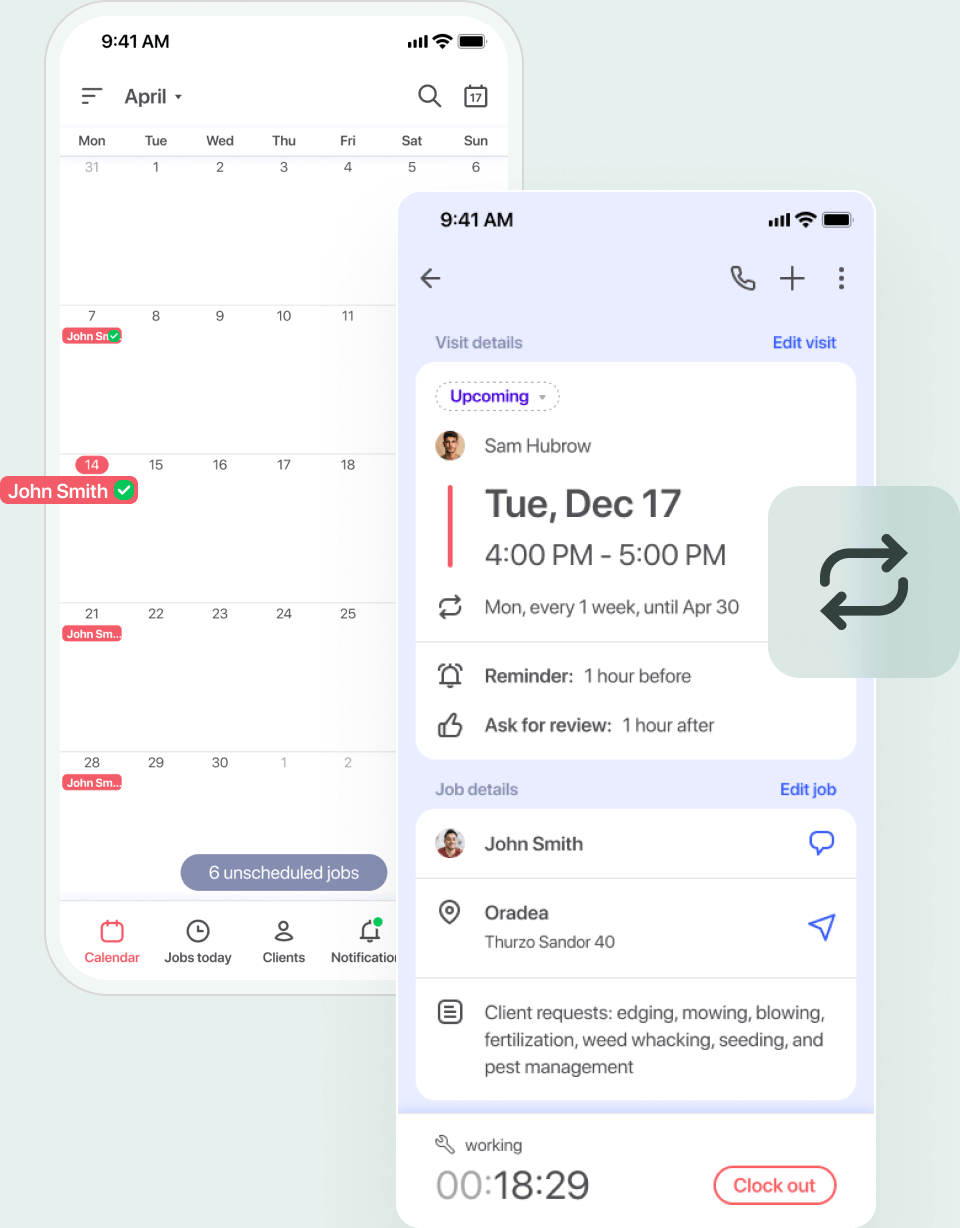 Easy scheduling & quarterly recurring jobs