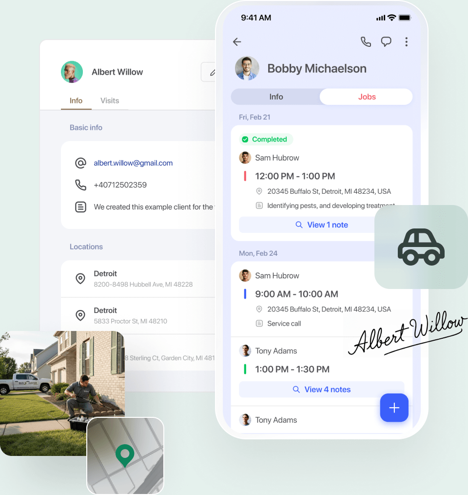 Cloud-based client history & service records