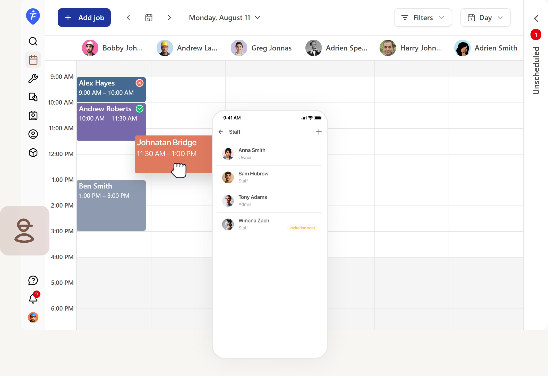 Simple staff management when you grow