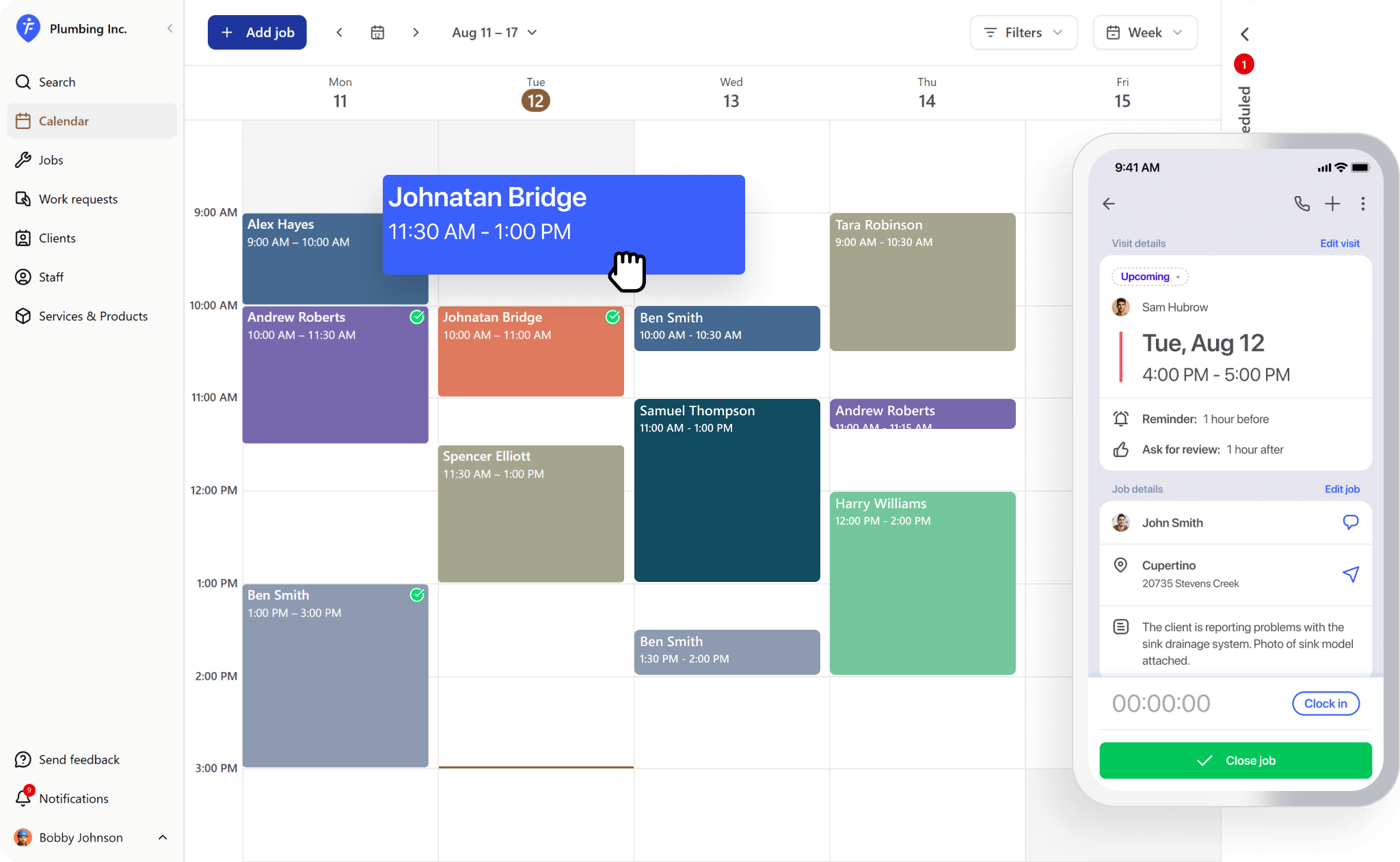 Free job scheduling for solo professionals and micro service businesses