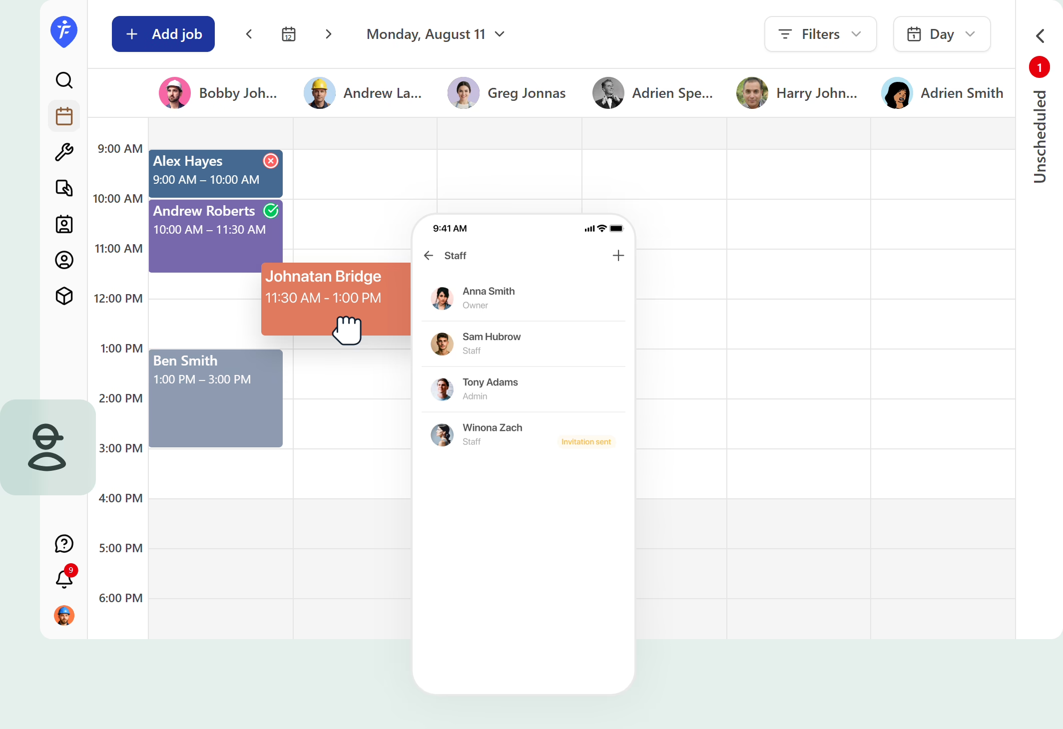 Simple staff management for pest control teams