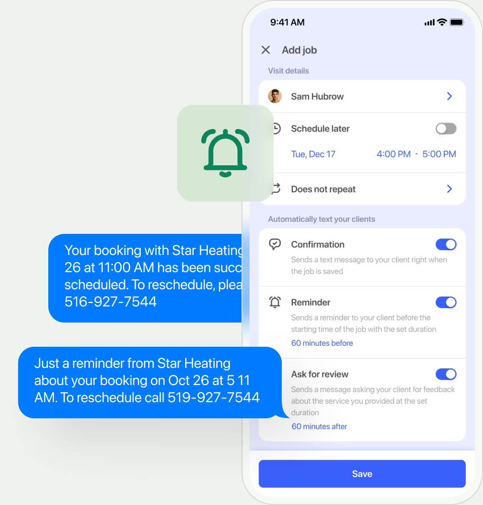 Fewer no-shows with automated text message reminders