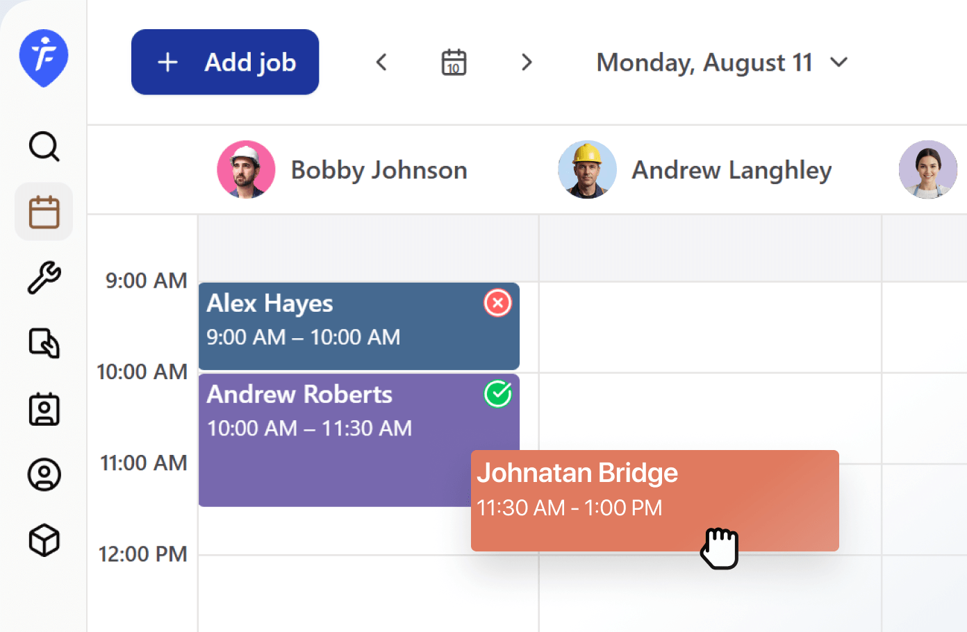 Assign jobs to team members