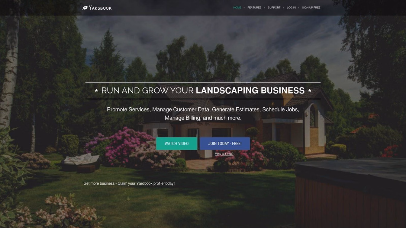 Yardbook lawn care and landscape business software