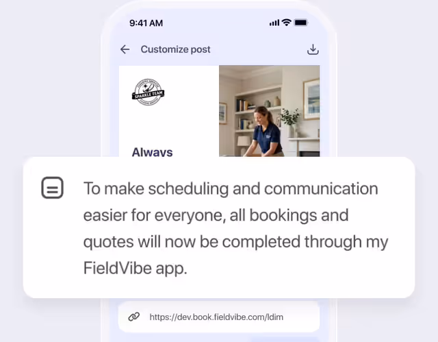 Custom post editor with an AI-written caption