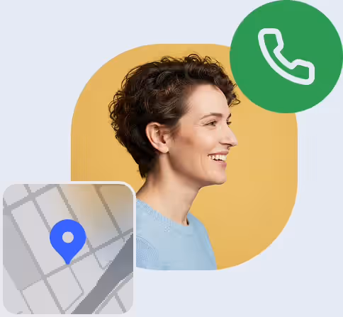 A FieldVibe client profile with contact details