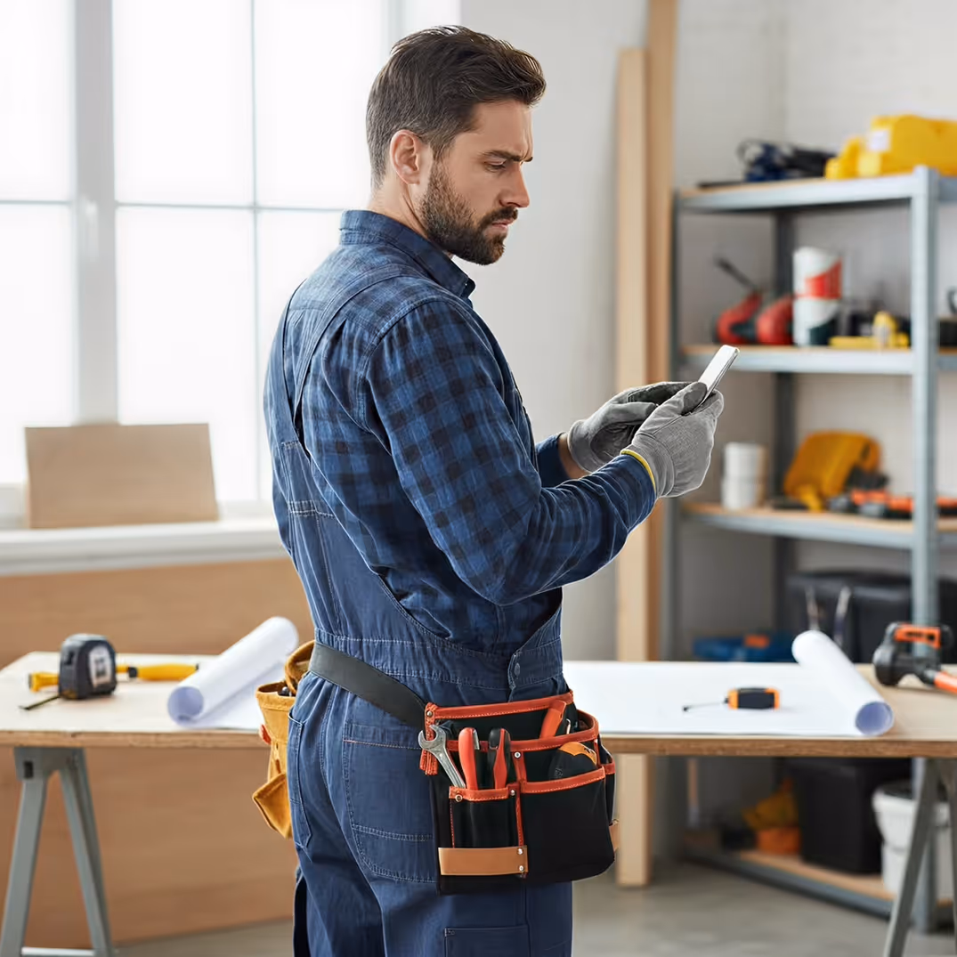 A service professional on the job