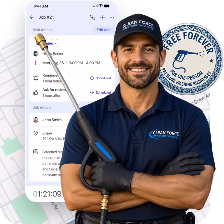 Simple pressure washing software for solo pros and small crews