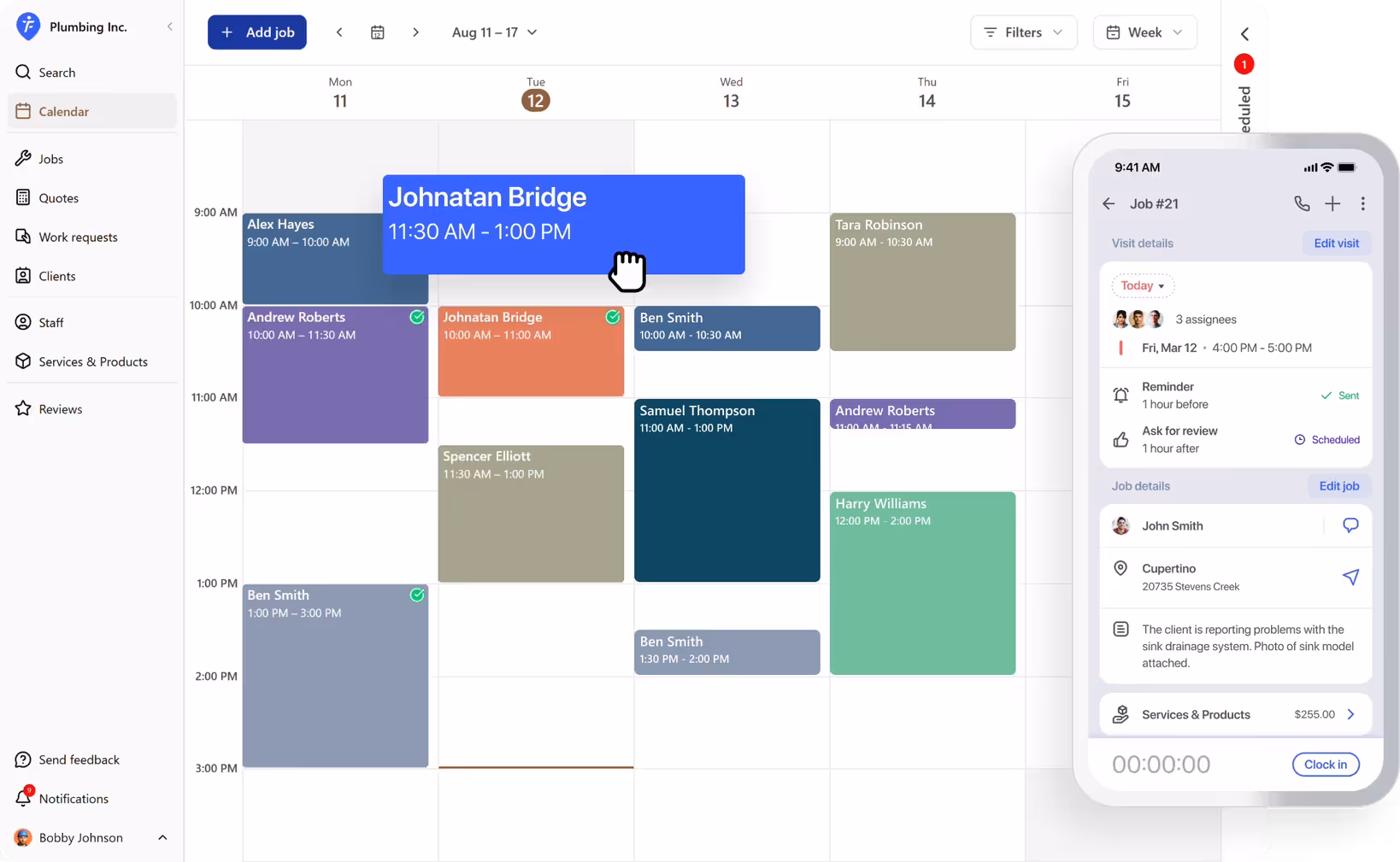 Free job scheduling for home service pros
