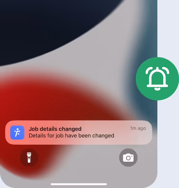 A push notification that a job's details have changed