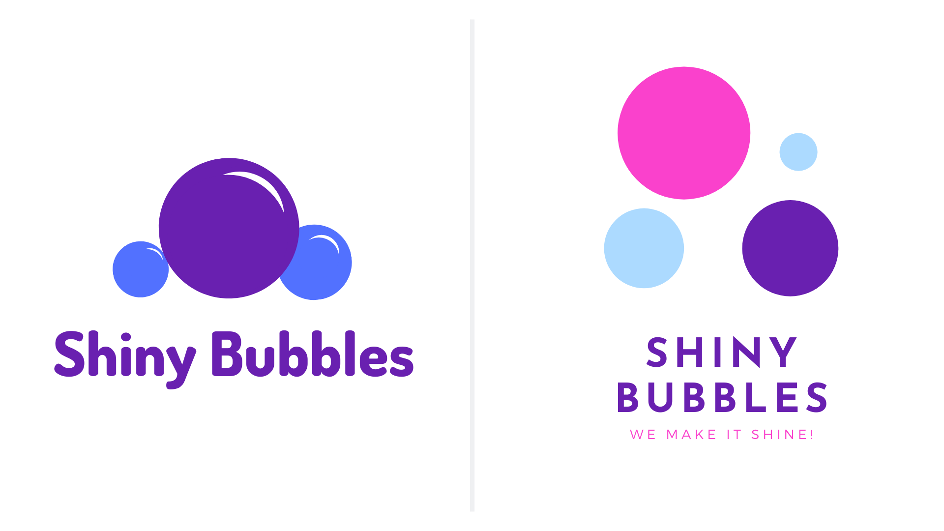 cleaning services logo examplea shiny bubbles