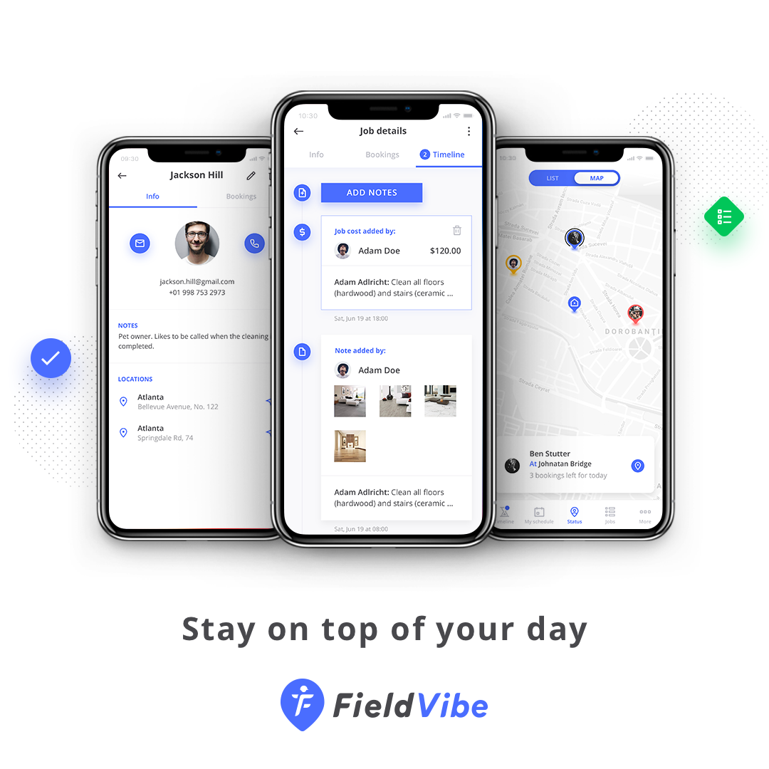 FieldVibe app for scheduling and managing field services